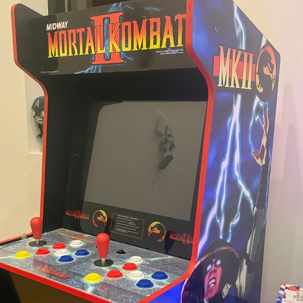 Mortal Kombat II Arcade Machine - Black and Red